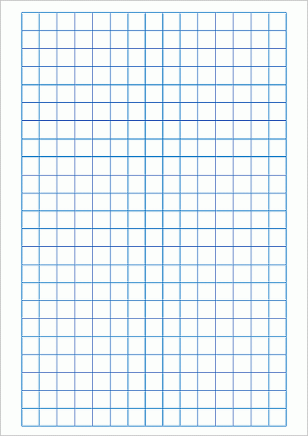 Excelで作成した工作用紙（12mm方眼）