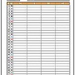 Excelで作成した月間予定表