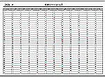 Excelで作成した年間スケジュール表