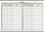 Excelで作成した授乳記録表