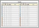 Excelで作成した授乳記録表