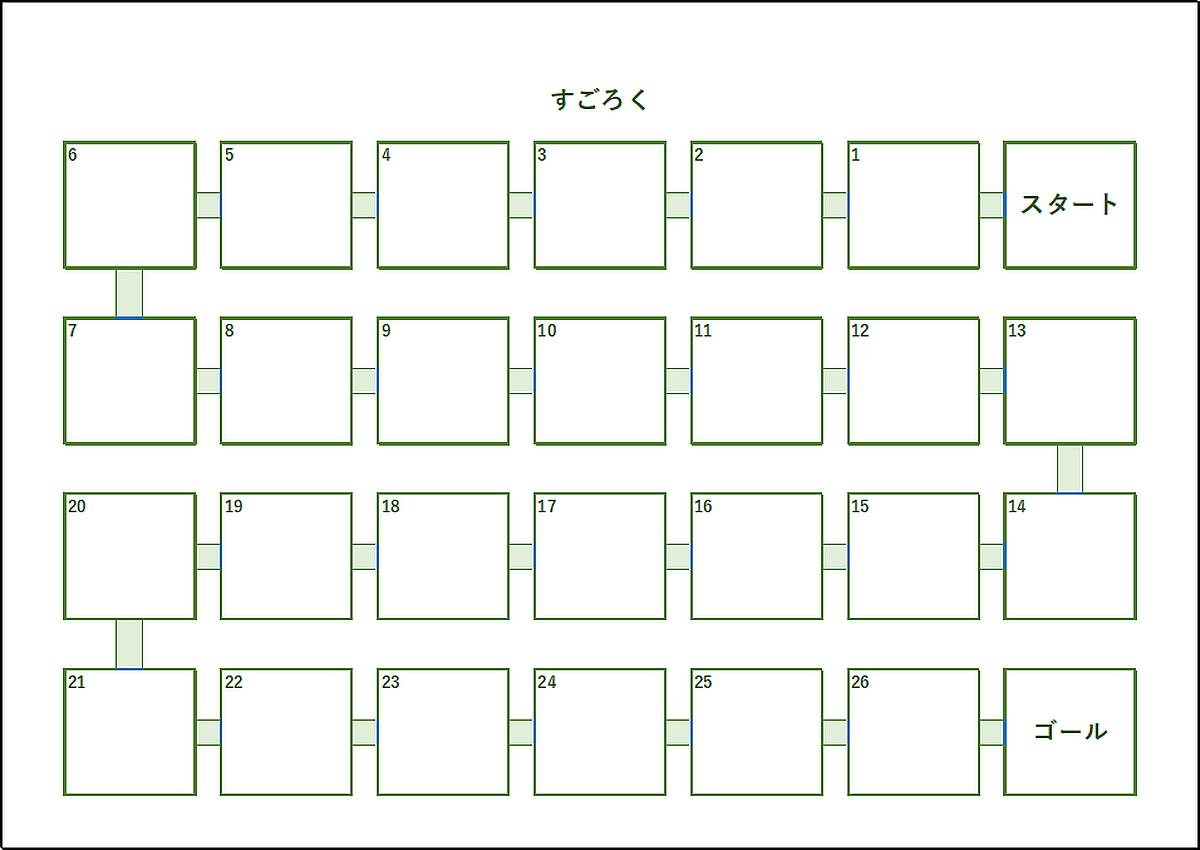 すごろく マス小と大の手作り用 無料のexcelテンプレート テンプレートの無料ダウンロード